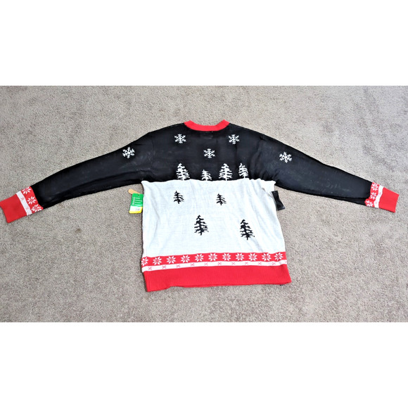 Tipsy Elves 3XL Men’s Yellow Snow Santa Light Up Ugly Christmas Sweater NWT - Picture 5 of 5